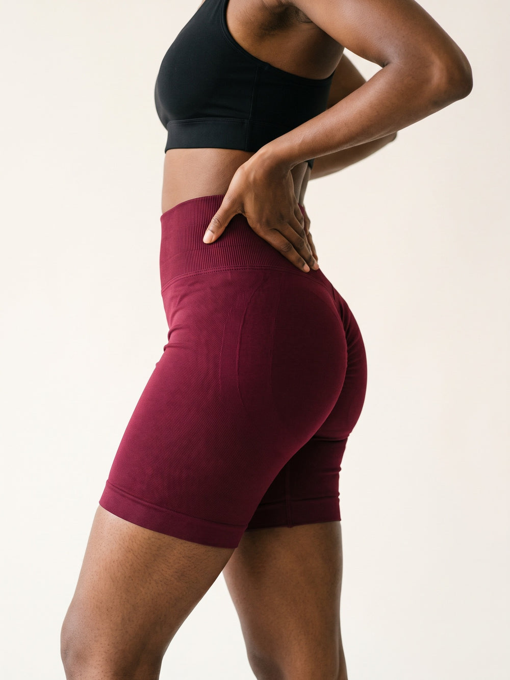WINE RED · Lift Seamless Shorts WINE RED, gros plan produit