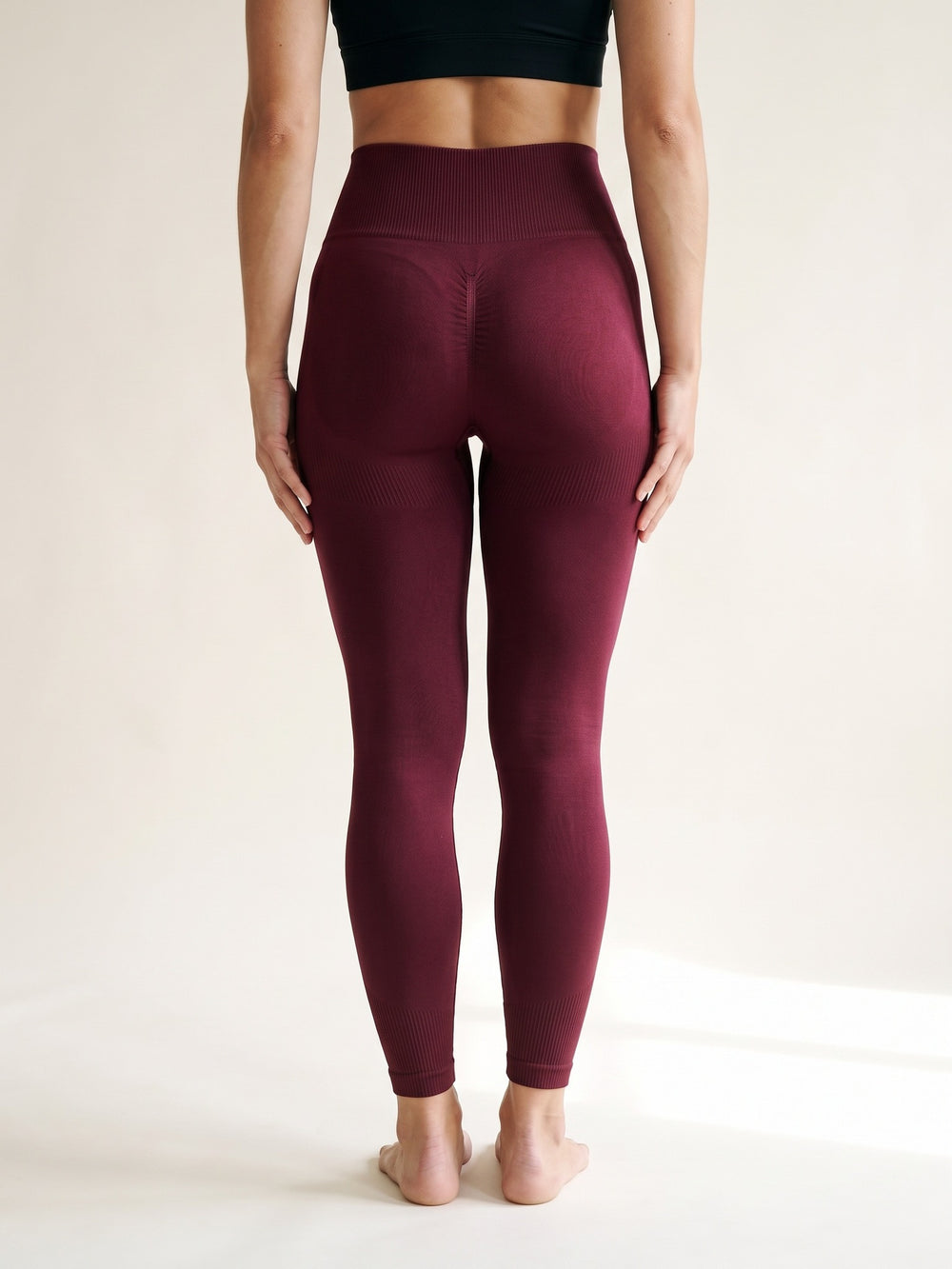 Wine red · Sculpt Seamless Leggings Wine red, gros plan taille et hanches